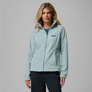 Columbia Women's Pale Aqua Full-Zip Teddy Fleece Jacket